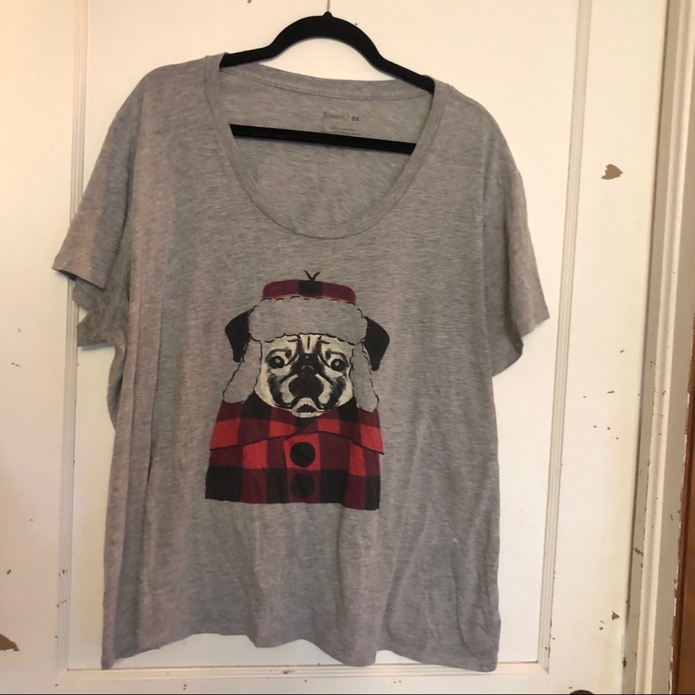 modCloth Christmas pug t-shirt